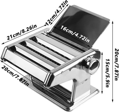 Cocoarm Nudelmaschine, Teigausrollmaschine Multifunktional manuell Pasta Maschine für Lasagne Raviol