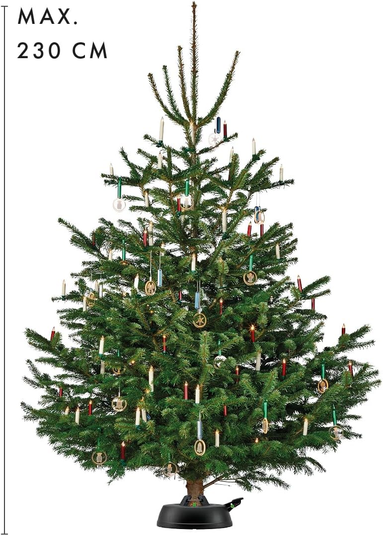 Krinner Recycling Weihnachtsbaum Christbaumständer Green Line S Schwarz 34cm inkl. Fusspedal- und Ei