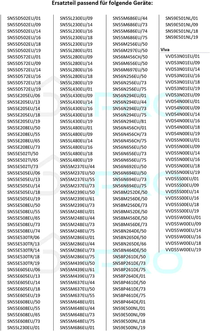 DL-pro 2x Türscharnierfeder Set Farbcode blau für Bosch Siemens 00754867 754867 Reparatursatz Seilzu