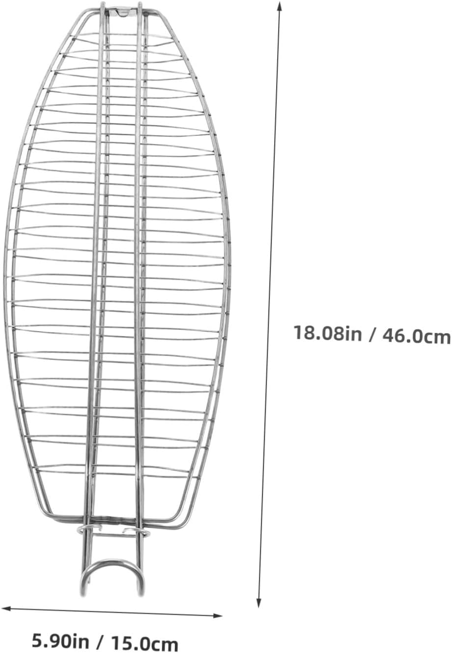 BESTonZON Gemüsegrillkorb Aus Edelstahl Für Camping Und Outdoor-Grillen Fischgrillrost Mit Faltbarem