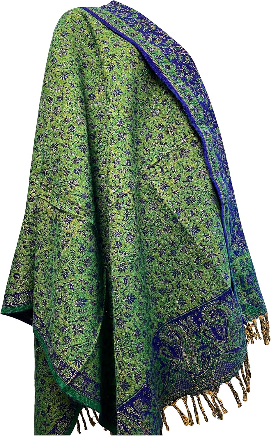 Luxuriöser Schal aus Yakwolle, handgefertigt, mit Blumenmuster, bequem, weich, Unisex, Reisewickel,