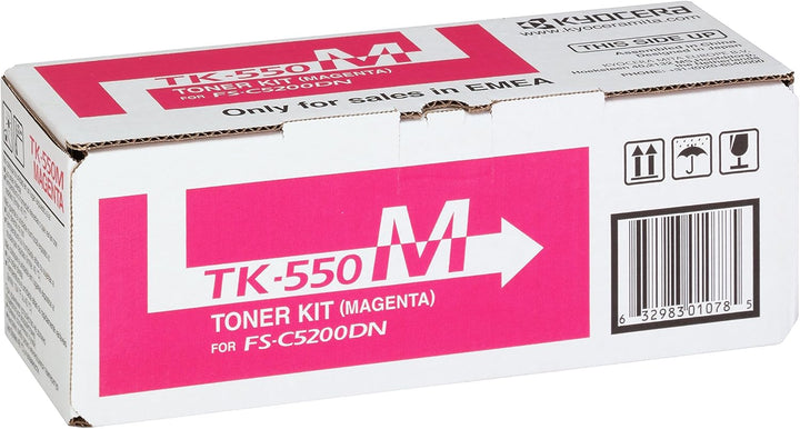 Kyocera TK-550M Toner Magenta. Original Tonerkartusche 1T02HMCEU0. Kompatibel für ECOSYS FS-C5200DN,
