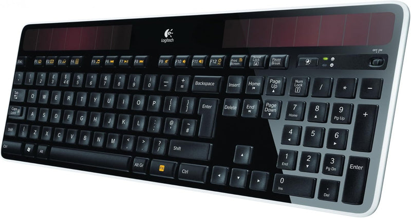 Logitech K750 Kabellose Solar Tastatur für Windows, 2,4 GHz kabellos mit USB-Unifying-Empfänger, Ult