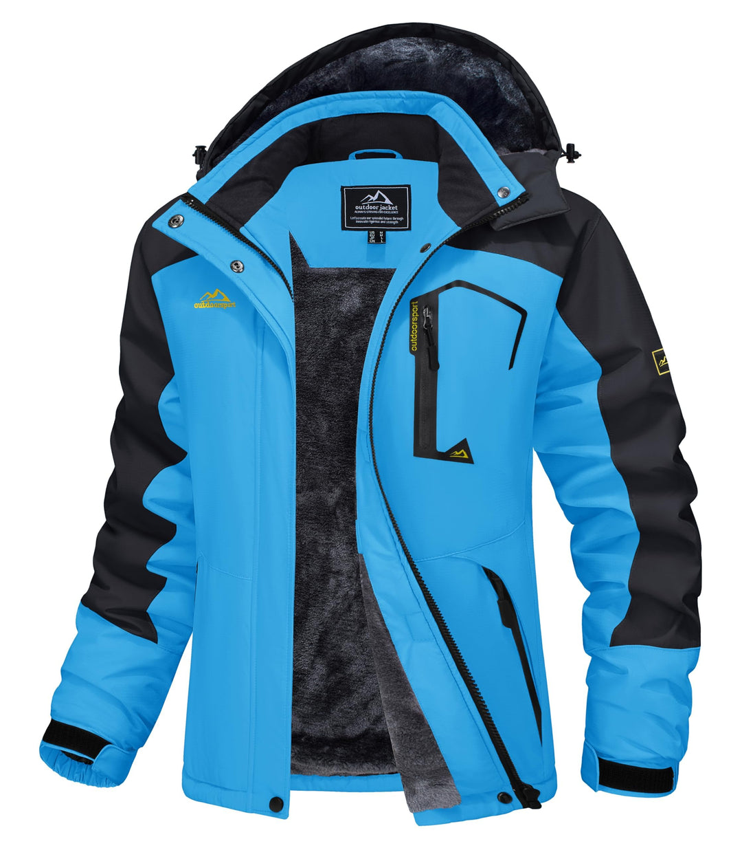 MAGCOMSEN Winterjacke Damen Softshell Funktionsjacke Wasserabweisende Outdoor Ski Jacke Fleece Windd