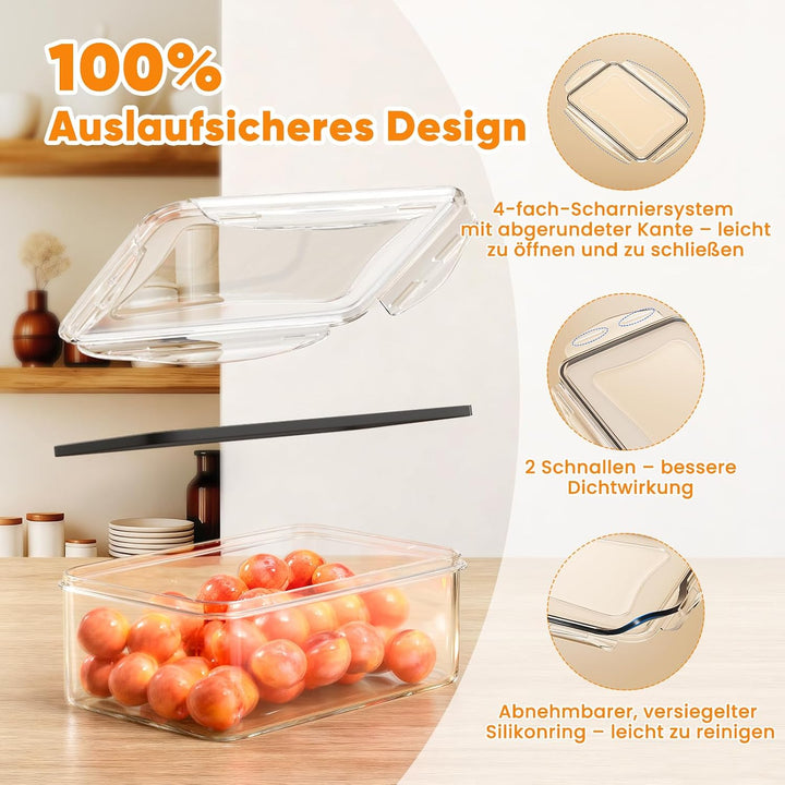 Dayacoco 52er Frischhaltedosen mit Deckel, BPA-frei, mikrowellengeeignet | 26 Behälter + Deckel. BPA
