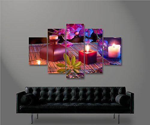 islandburner Bild Bilder auf Leinwand Yoga Joga Feng Shui Kerzen Steine Relax MF XXL Poster Leinwand