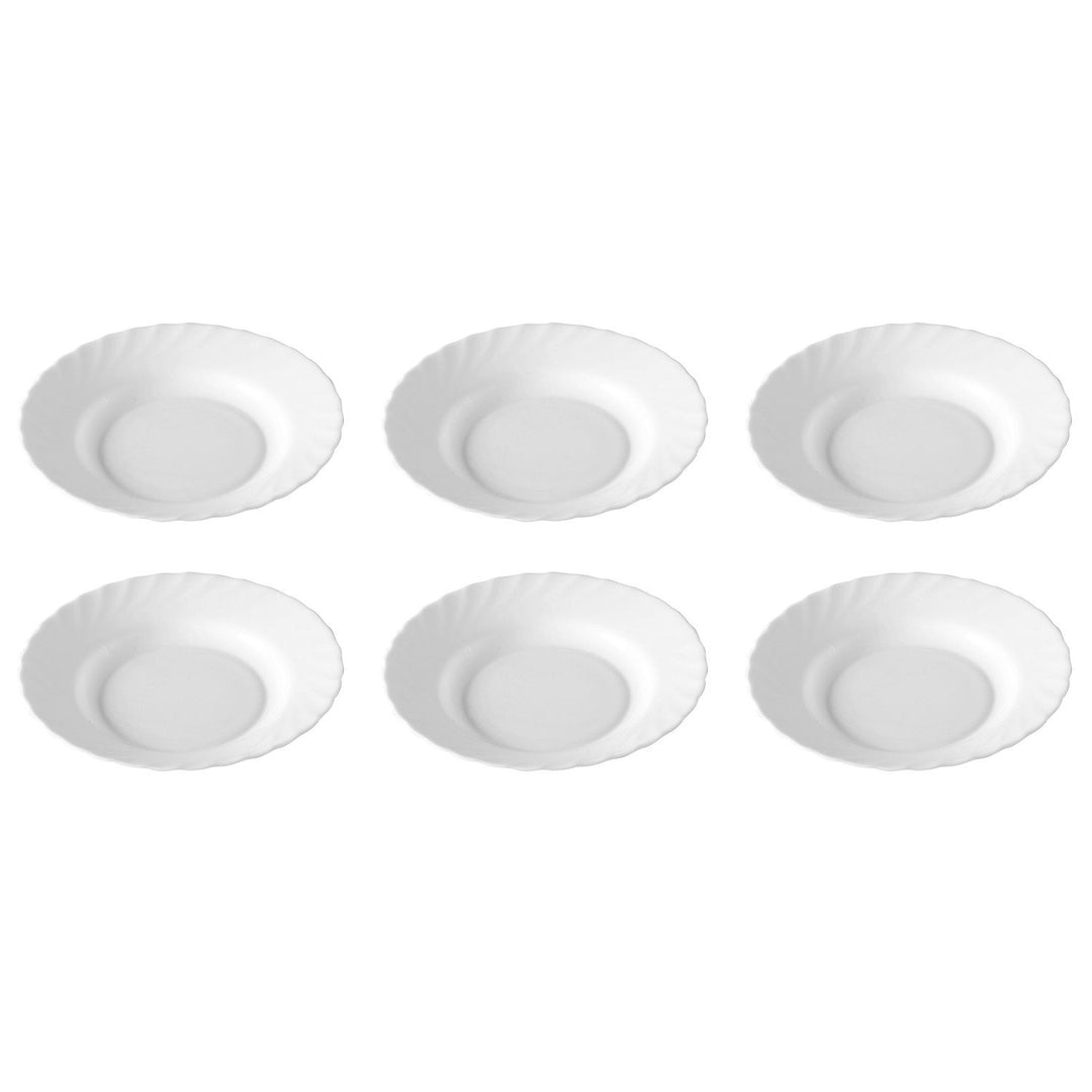 Luminarc Suppenteller Teller tief 'Trianon', Ø 22,5cm, Opalglas, weiss (6 Stück)