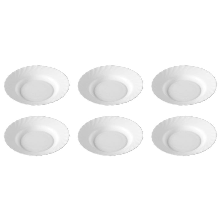 Luminarc Suppenteller Teller tief 'Trianon', Ø 22,5cm, Opalglas, weiss (6 Stück)