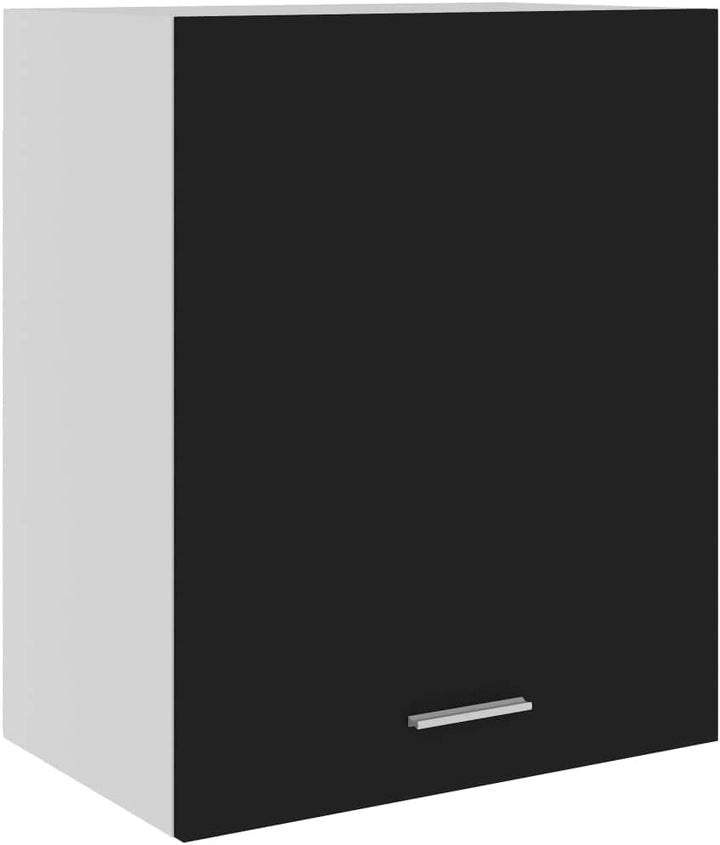 homiuse Hängeschränke 2 STK. Schwarz 50x31x60 cm Holz KüChenschrank HäNgeschrank KüChe Vorratsschran
