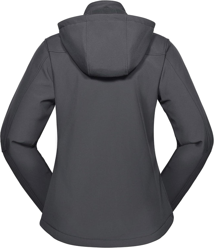 Little Donkey Andy Softshelljacke für Damen mit abnehmbarer Kapuze, Fleecefutter und Wasserabweisend
