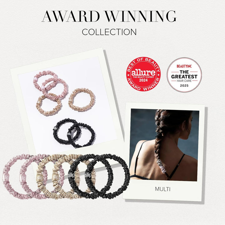 Slip Silk Skinnie Scrunchies - haarschonende Haargummis gegen Haarbruch - aus 100% Maulbeer-Seide -