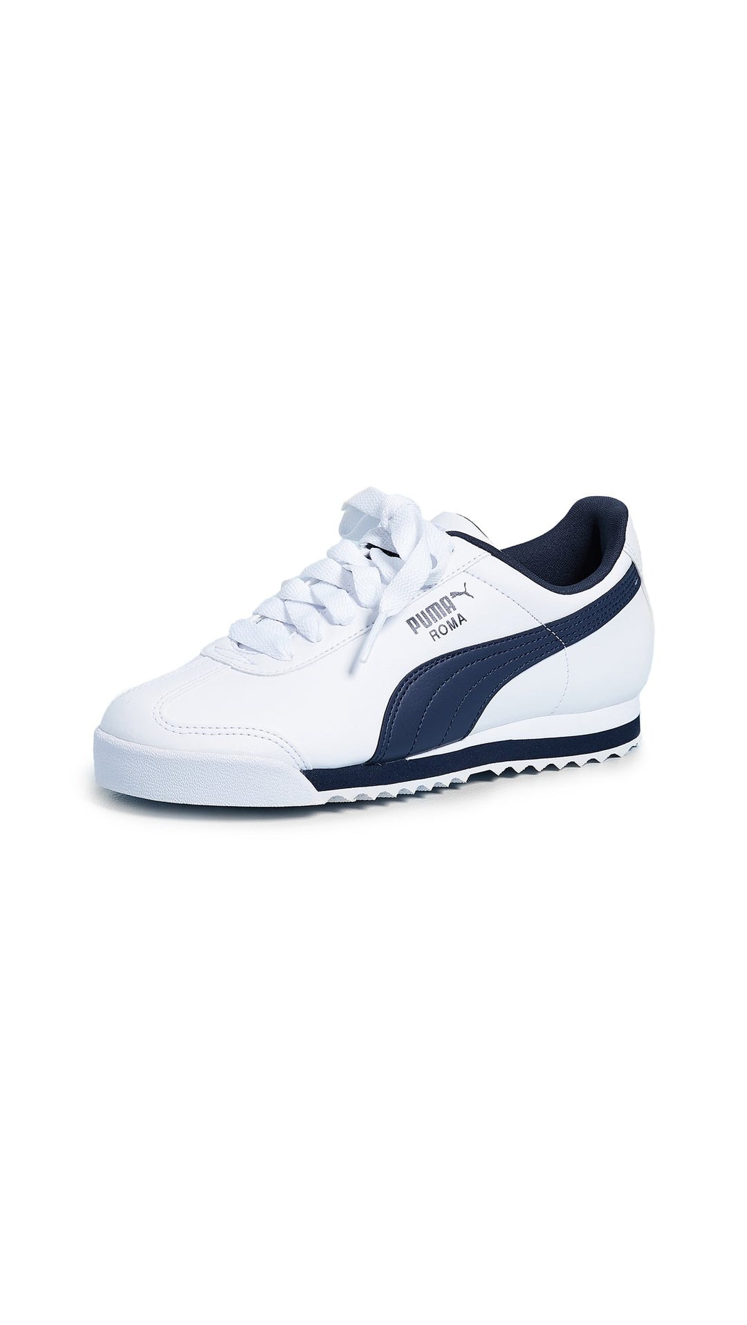 PUMA Damen Roma Basic Turnschuh 36 EU Weiss New Navy, 36 EU Weiss New Navy