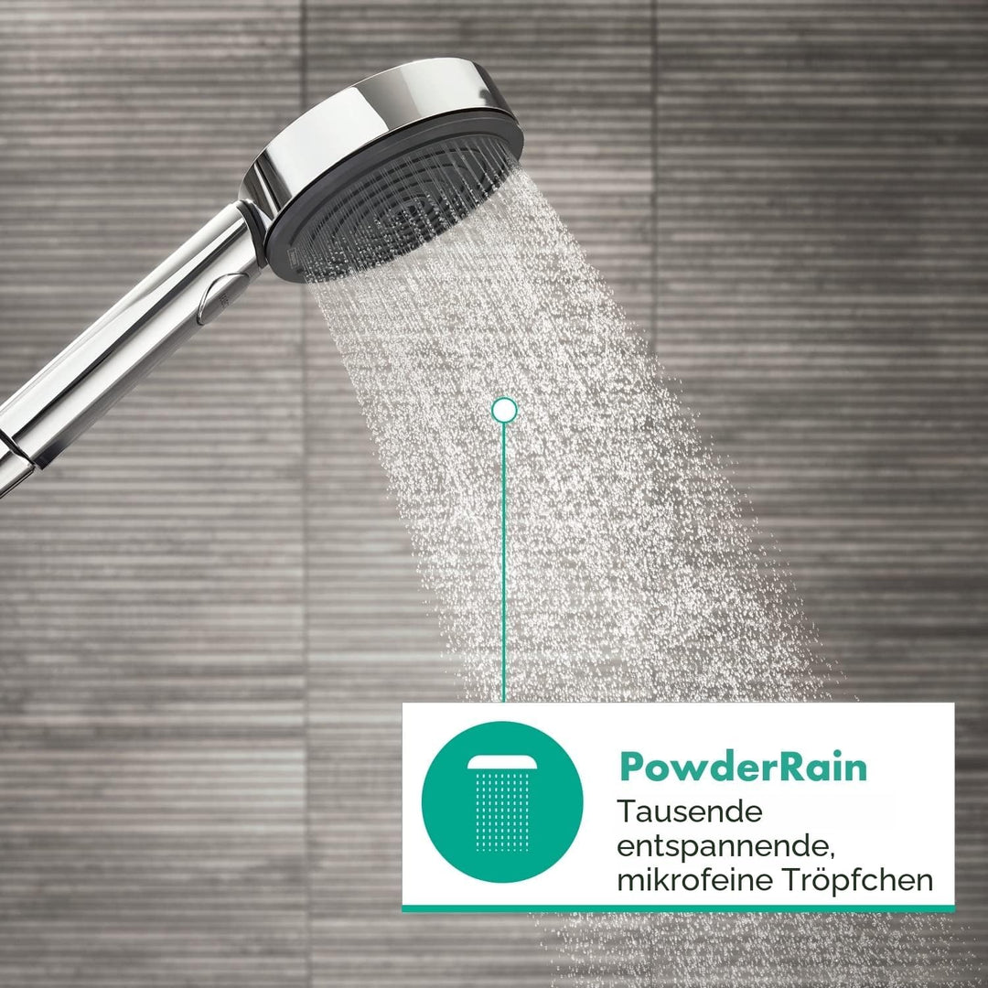 hansgrohe Duschkopf Pulsify S, Duschbrause 1 Strahlart, Antikalk-Funktion, Chrom, Kunststoff