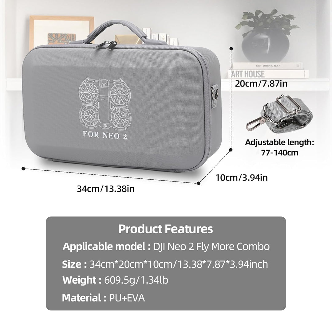 Tasche DJI Neo 2 Fly More Combo Tragetasche Neo2 Case Schutztasche für DJI RC-N3 und Akkus Drohne Zu
