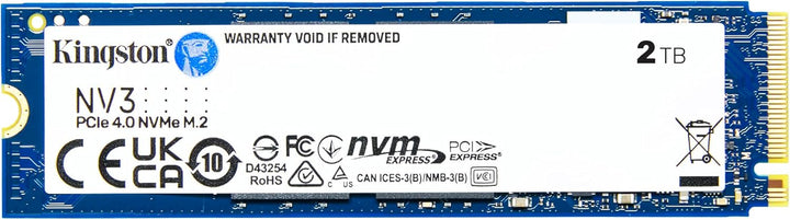 Kingston NV3 NVMe PCIe 4.0 Interne SSD 2TB M.2 2280-SNV3S/2000G, 2TB
