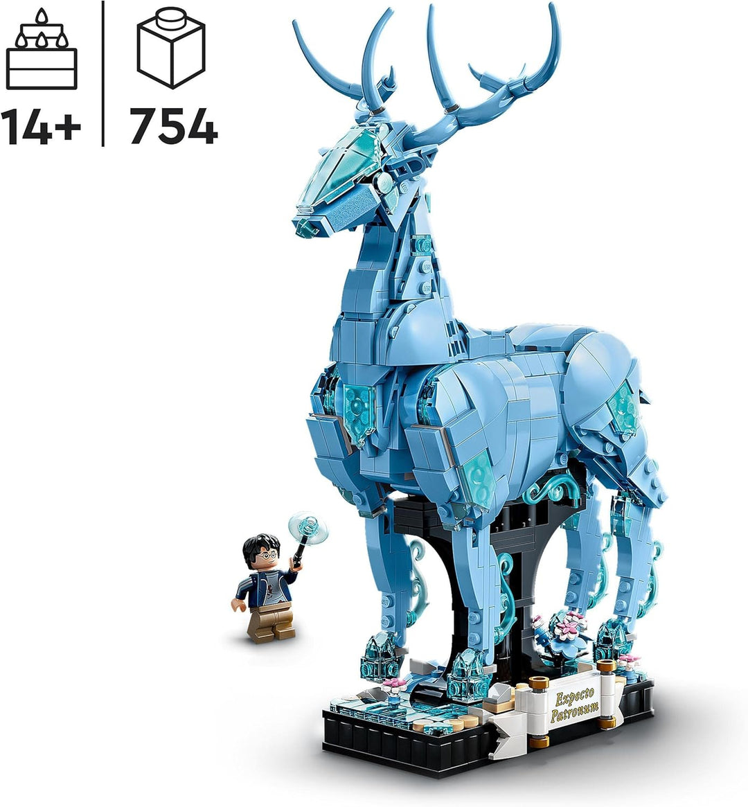 LEGO Harry Potter Expecto Patronum, 2 in 1 Hirsch und Wolf Figur, 2-in-1 Figuren-Set, Spielzeug zum
