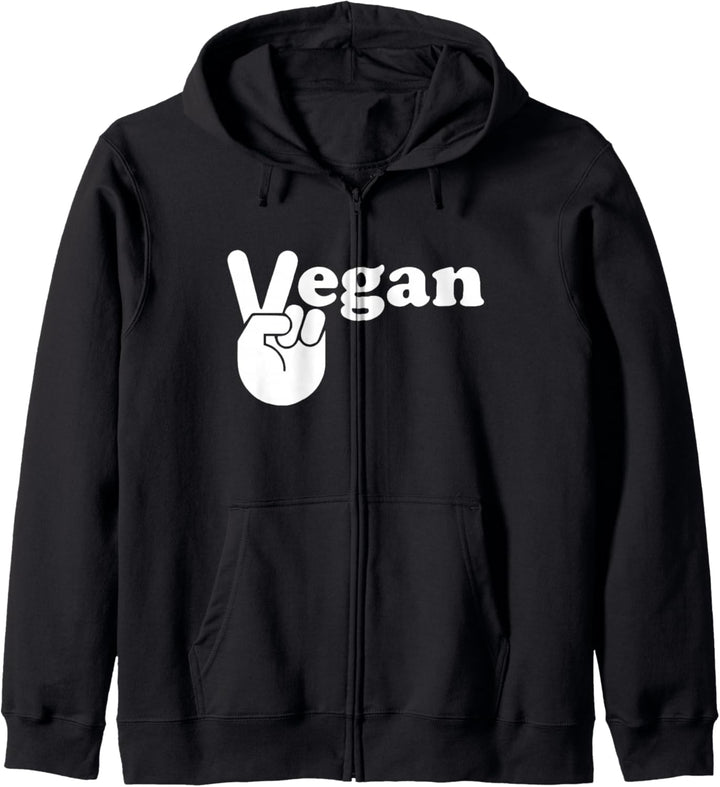Vegan Victory Peace Sign Vegan Kapuzenjacke