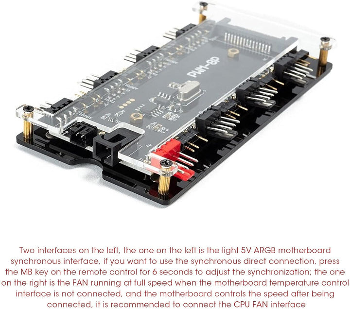 ARGB Controller argb controller fernbedienung PWM+ARGB Zwei in einem Gehäuse Lüfter Hub, 8 5 V3 Pin