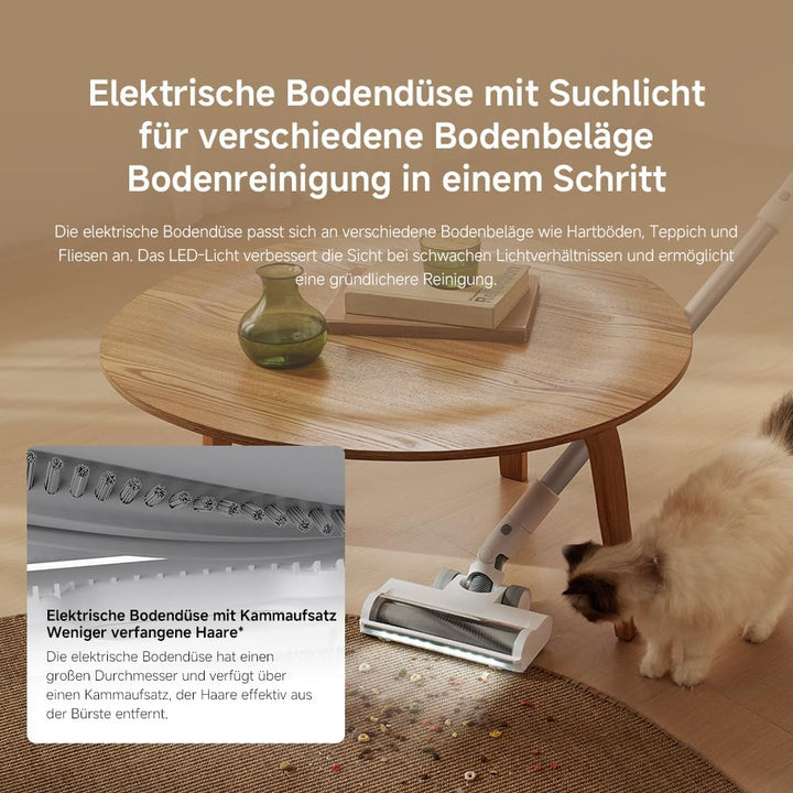 Xiaomi Vacuum Cleaner G20 – Leistungsstarker 150AW Akku-Staubsauger mit LED-Suchscheinwerfer, 12-Zyk