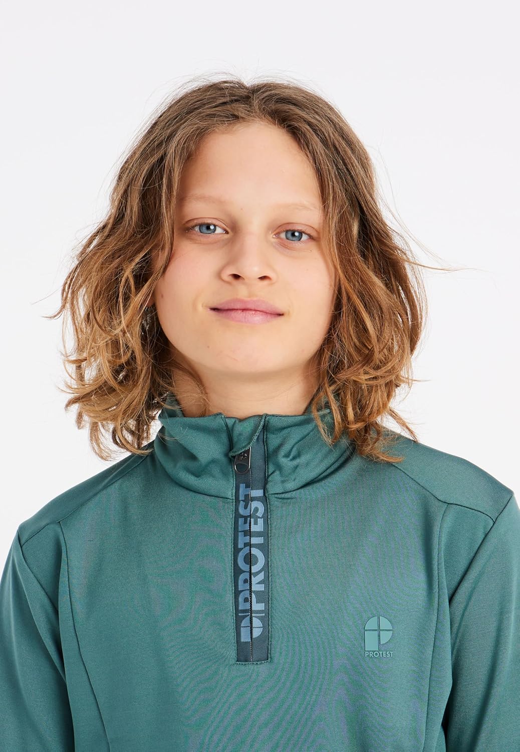 Protest Jungen 1/4-reissverschluss WILLOWY JR 152 Atlantic Green, 152 Atlantic Green