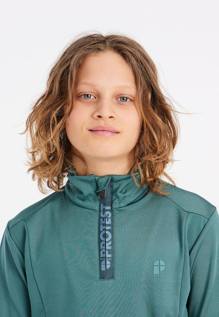 Protest Jungen 1/4-reissverschluss WILLOWY JR 152 Atlantic Green, 152 Atlantic Green