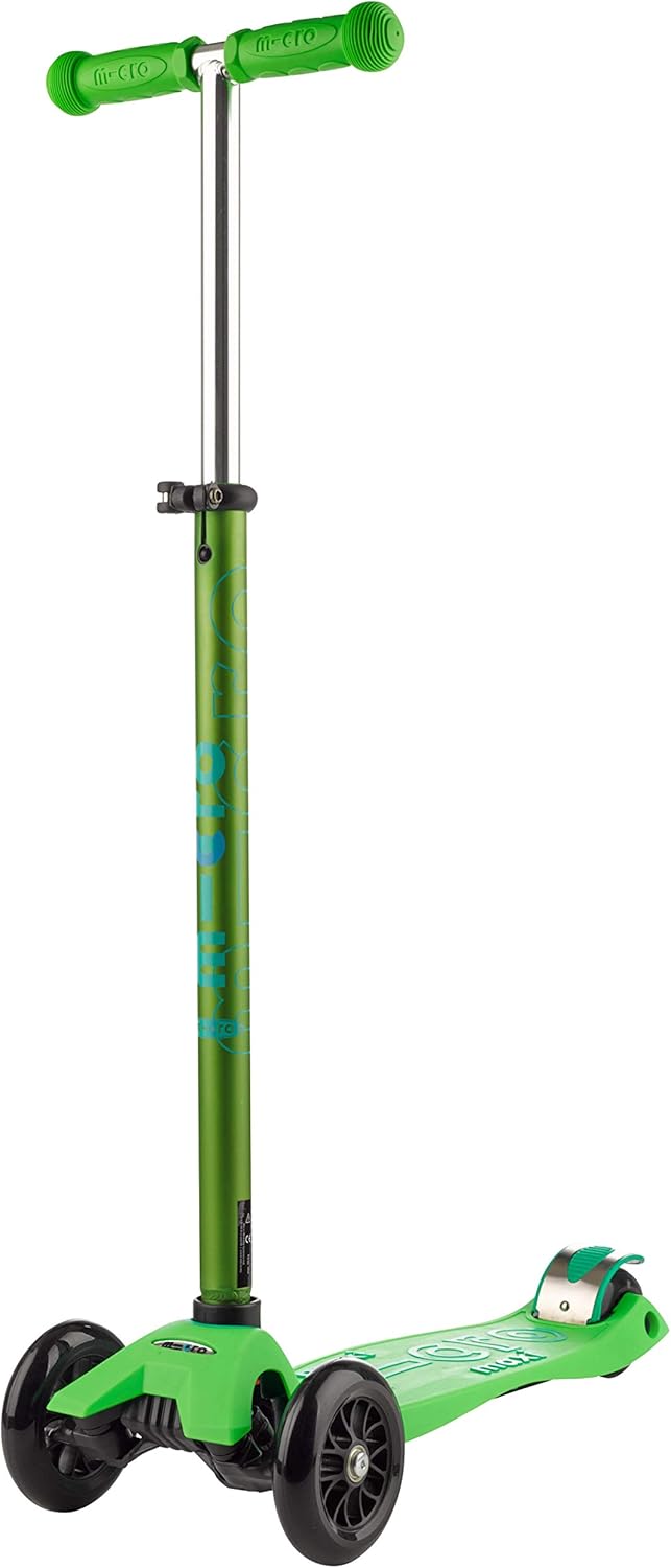 Micro | Maxi Deluxe LED Tretroller mit 3 Rädern für Kinder | Räder mit LED-Leuchten | Kippsystem | H