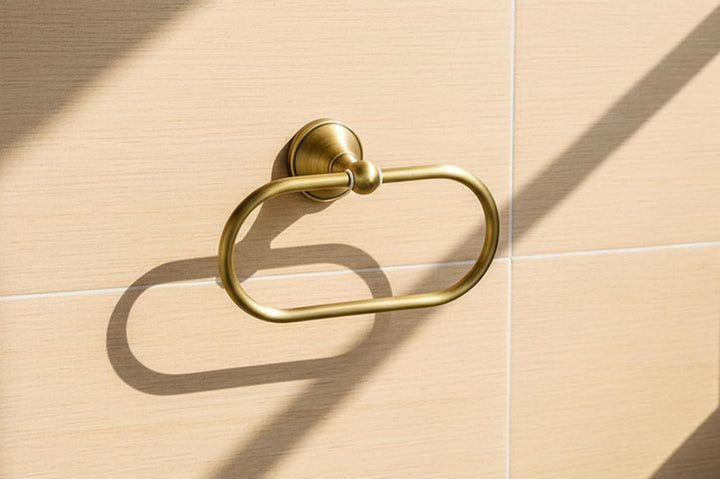 Flybath Ovaler Handtuchring Antiquität Messing Kleiderbügel Handtuchhalter für Badezimmer Küchenacce
