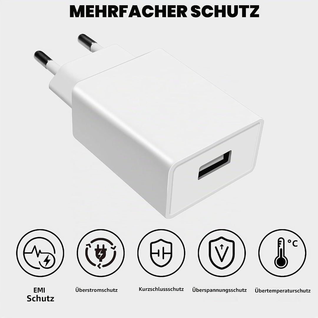 10W USB-Ladegerät mit USB-A-Anschluss Wandladegerät für iPhone, Samsung, Android, iPad, Tablet - Kom