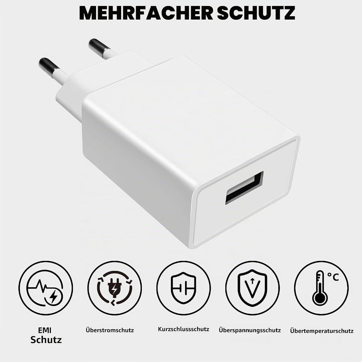 10W USB-Ladegerät mit USB-A-Anschluss Wandladegerät für iPhone, Samsung, Android, iPad, Tablet - Kom