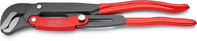 KNIPEX Rohrzange S-Maul mit Schnelleinstellung, Chrom-Vanadium, grau pulverbeschichtet, mit rutschhe