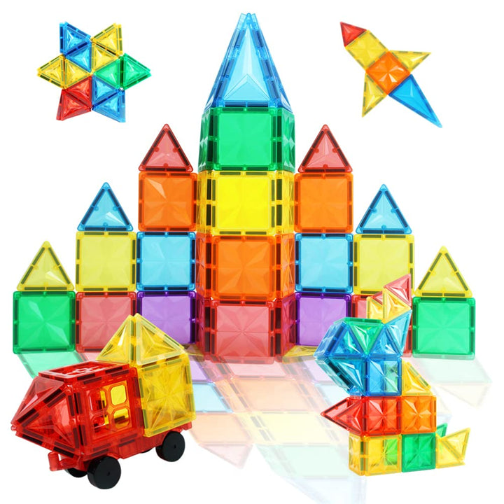 CONDIS Magnetische Bausteine 60 Teile, Magnetspielzeug Magnetbausteine Magnet Spielzeug Magnetspiele