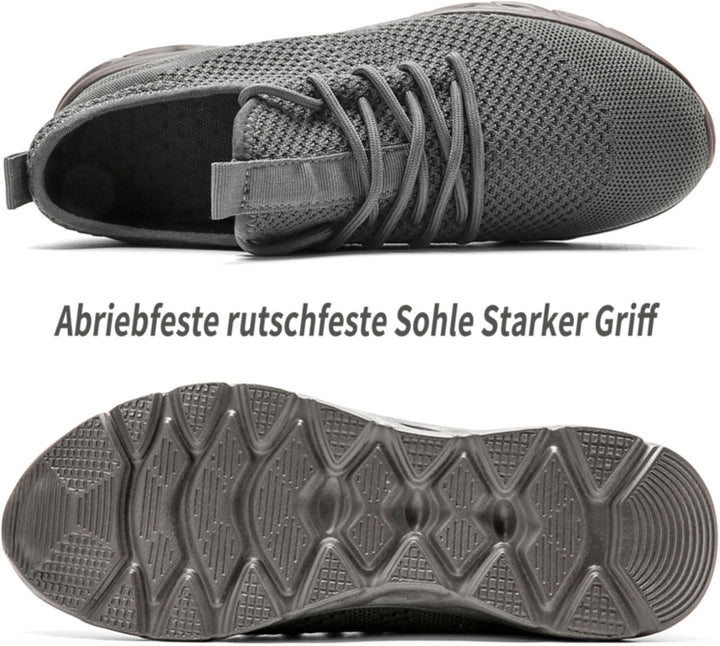 Herren Sneaker Walkingschuhe Atmungsaktiv Strassenlaufschuhe Leicht Freizeit Sportschuhe für Hallen