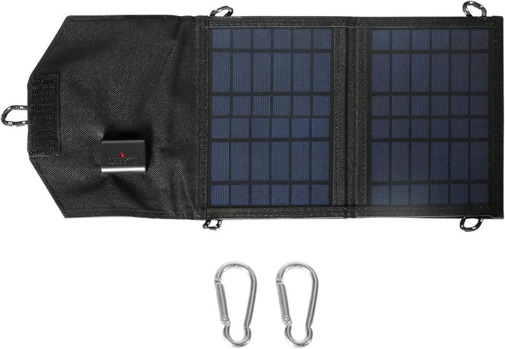 Jadeshay Solar Ladegerät USB, 15W Solar Ladegerät Faltbares Solarpanel Tragbares Solar Panel Handy L
