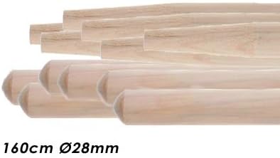 werkstattbedarf 10x Besenstiele aus Kiefernholz 160cm Ø28mm, mit Konus