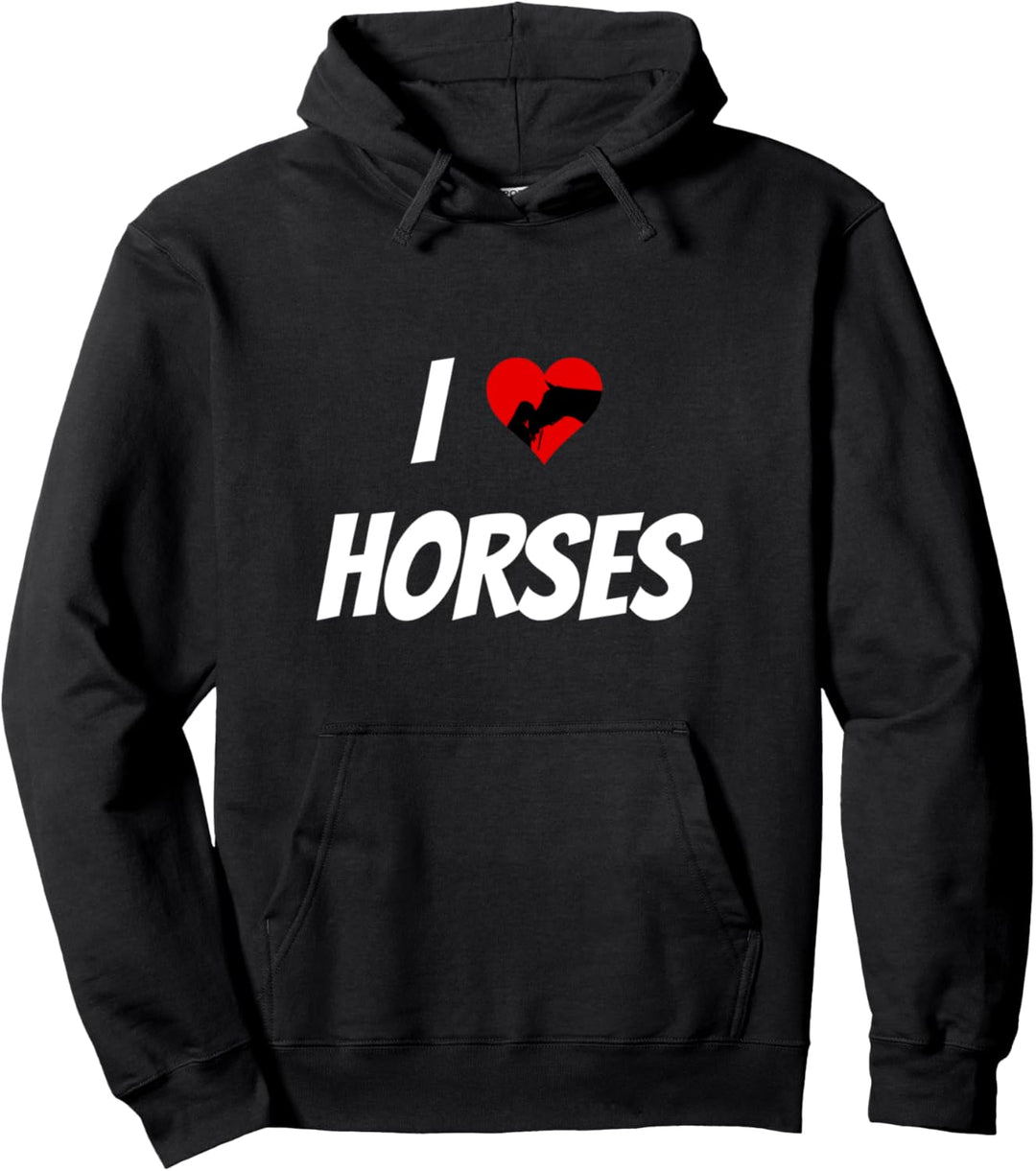 Reiten Ich liebe Pferde Pullover Hoodie