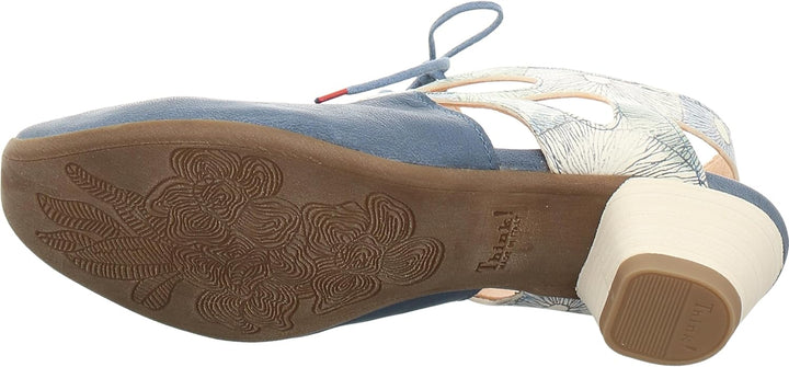 Think! Damen Aida Chromfrei Gegerbte NachhaltigeSlingback Pumps 36 EU 8000 Denim Kombi, 36 EU 8000 D