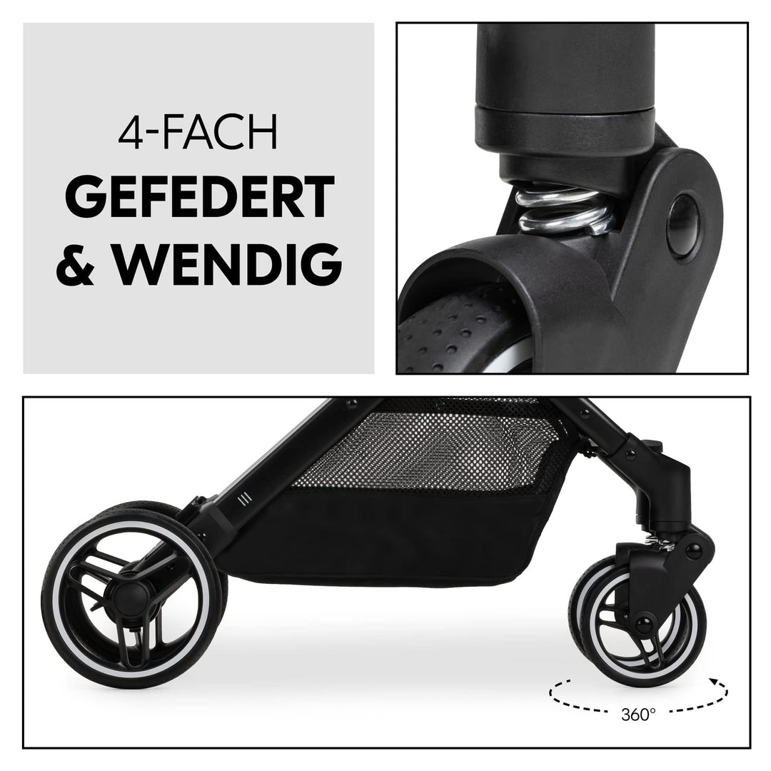 hauck Travel N Care Plus, Vanilla - Reisebuggy für Kinder ab Geburt bis 22 kg mit Liegefunktion & Ko