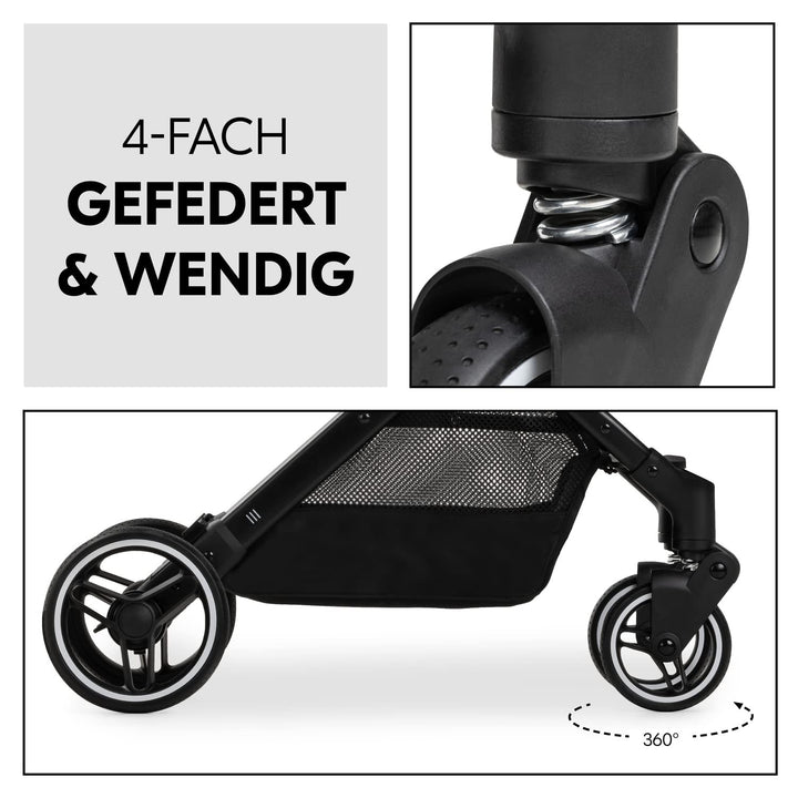 hauck Travel N Care Plus, Vanilla - Reisebuggy für Kinder ab Geburt bis 22 kg mit Liegefunktion & Ko