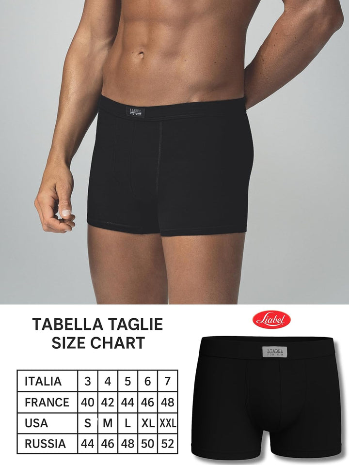 Liabel 6 Boxershorts für Herren, elastische Baumwolle, atmungsaktiv, Unterhosen-Set für Herren, bunt