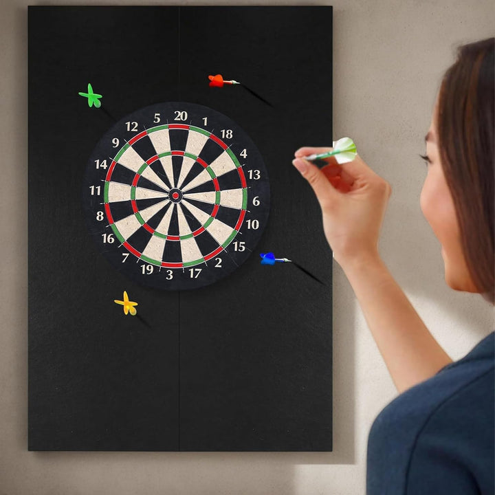 Opdestn Dartboard Wandschutz - Dartboard Zubehör | Robuste Schwarz Abnehmbare Matte Für Spielzimmer