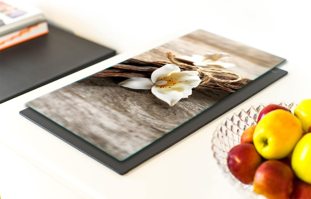 TMK ArtDeko Herdabdeckplatte 1 Teilig 30x52 cm - Spritzschutz Herdabdeckung – Herdschutz aus Sicherh