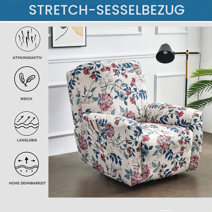 Meigeh Sessel überzug Liegebezüge Stretch Sesselschoner Relaxsessel Sesselbezüge 4 Stück Liegeschutz