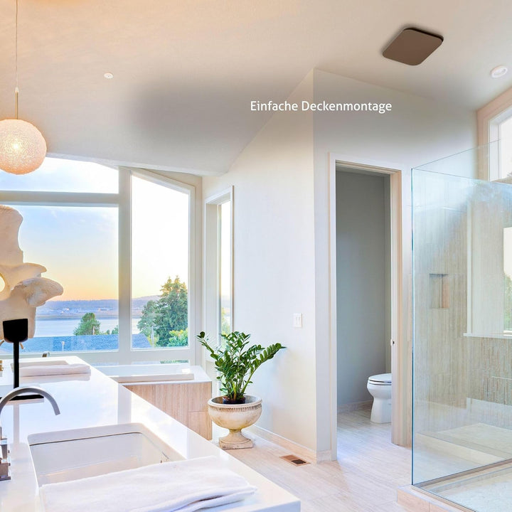 Turbionaire Trend 100 SDCC Abluftventilator, für Badezimmer, Küche, Wand/Decke, Frontplatte dunkles