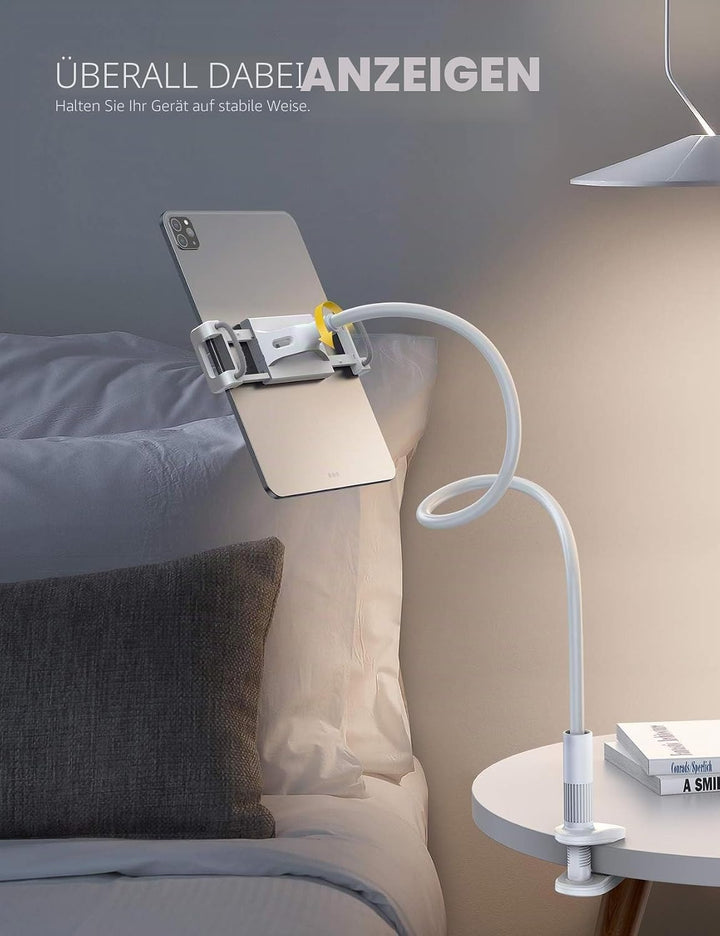 Lamicall Tablet Halter, Schwanenhals Tablet Halterung - Flexible Einstellbare Lazy Lang Arm Ständer