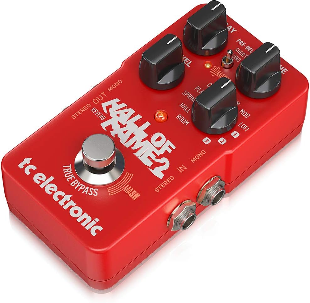 TC Electronic Hall of Fame 2 Reverb Kultiges Reverb-Pedal mit bahnbrechendem MASH-Fussschalter und S