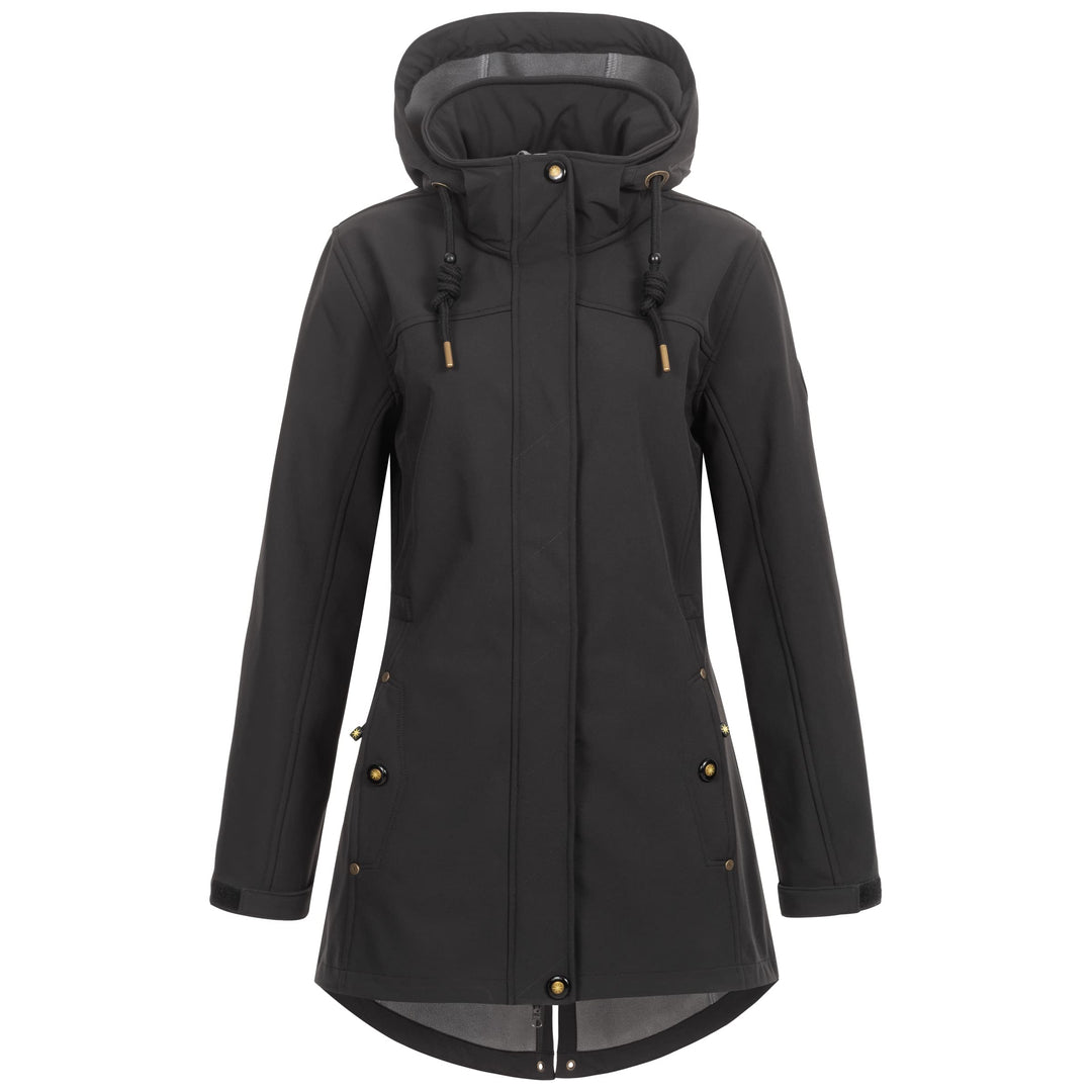 Ankerglut Damen Damen Softshellmantel Kurzmantel mit Kapuze Gefüttert Softshelljacke Übergangsjacke
