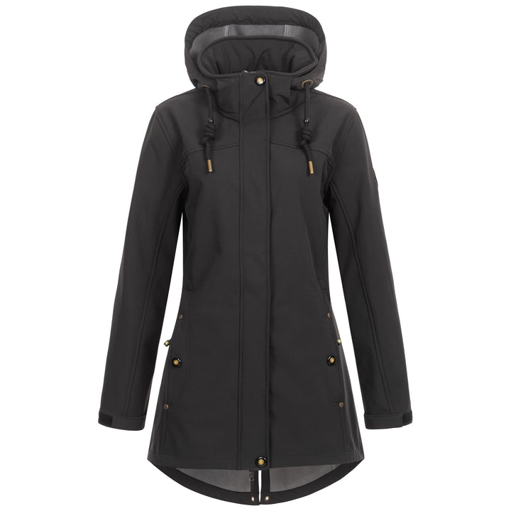 Ankerglut Damen Damen Softshellmantel Kurzmantel mit Kapuze Gefüttert Softshelljacke Übergangsjacke