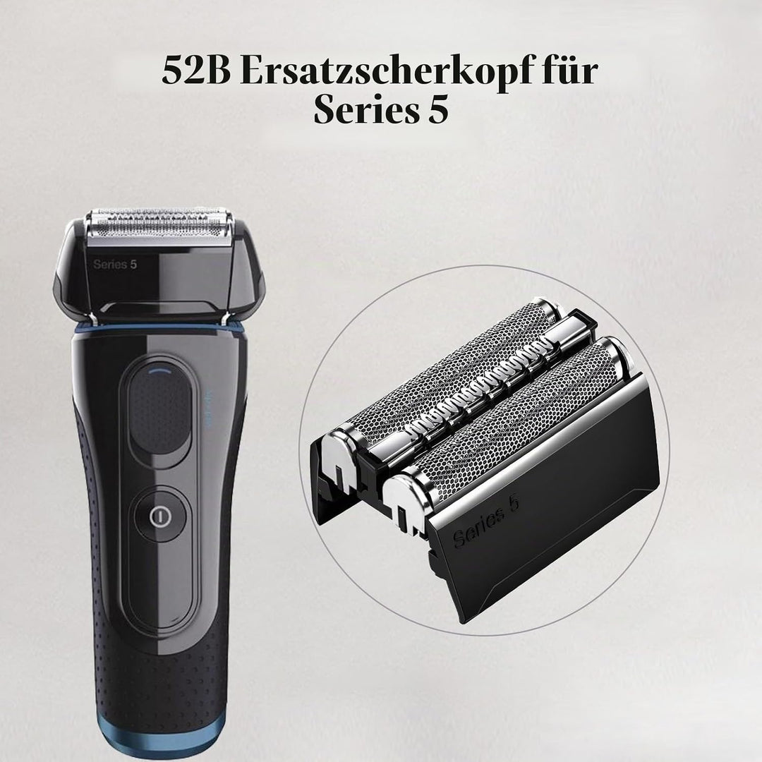 Elektrischer Scherkopf für Braun Serie 5,52B Kompatibel Mit Braun Series 5 Scherkopf,Schwarz Series