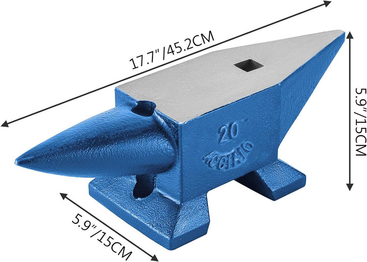 Happybuy Schmiede Amboss 20KG Schmiede Zubehör Amboss Werkzeuge geschmiedeter Stahl mit rundem und q