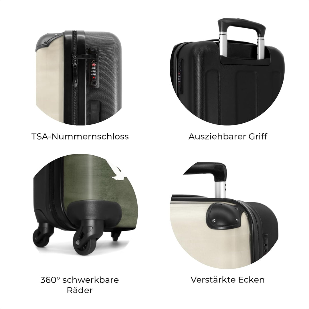 Koffer Mittelgross 67x43x25 cm Hartschalenkoffer L Trolley Rollkoffer 4 Rollen Leicht Hartschale Mit